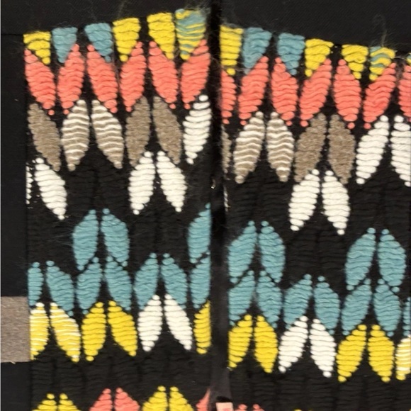 Vilagallo Multicolor Embroidered Blazer Spain Fringe Hem Boho Chic Statement - Picture 12 of 15